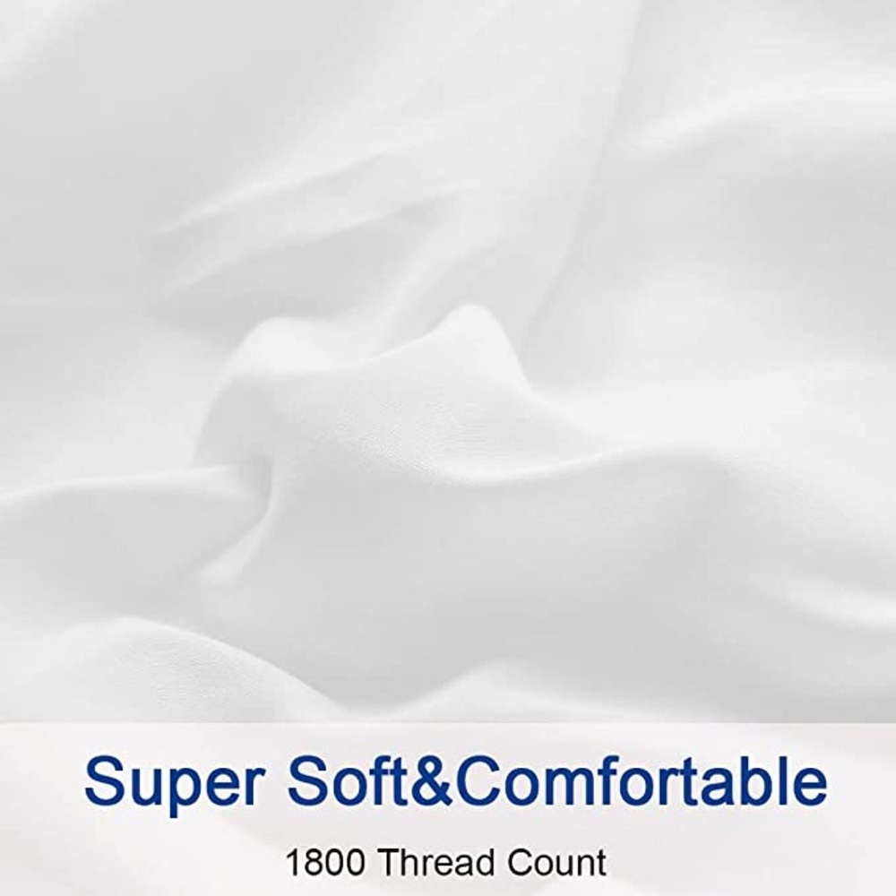 Bed Sheet Set (White, Full) - Picture 9 of 13